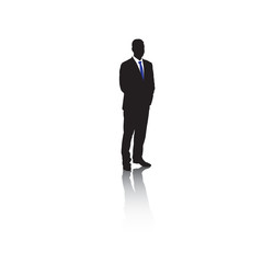 Fototapeta premium Businessman Vector Silhouette