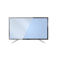 Naklejka premium TV flat screen lcd, plasma realistic vector illustration.