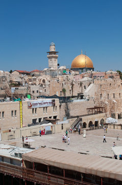 Gerusalemme: vista della Cupola della Roccia sul Monte del Tempio il 6 Settembre 2015. La Cupola della Roccia è il Santuario islamico sul Monte del Tempio