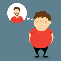 Men fat want to slim.