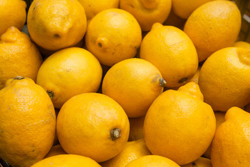 stack of fresh lemons