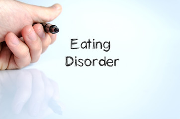 Eating disorder text concept