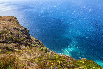 Atlantic ocean seaside, Madeira island, Porto Moniz, Portugal