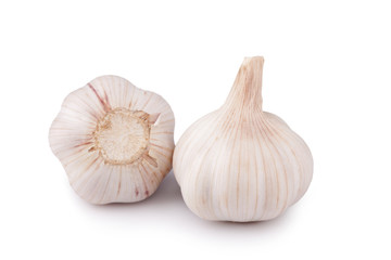 Fresh garlic isolated on white background..