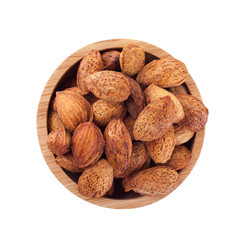 almonds nuts in bowl