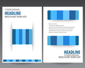 Abstract blue annual report brochure flyer design template vector, Leaflet cover presentation template abstract flat background, layout in A4 size