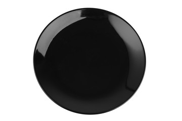 Empty black caramic celadon dish