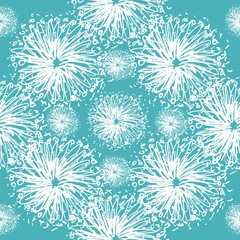 Floral seamless pattern with Chamomiles