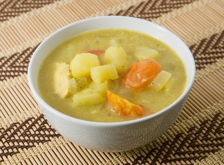 Japanese Curry Soup with Potato and Tomato