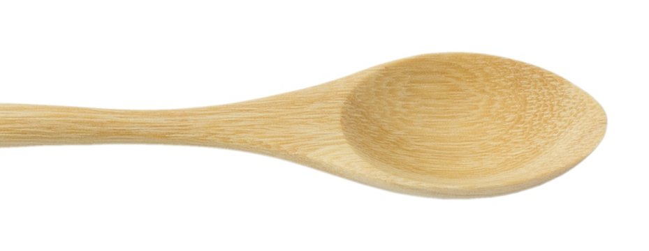 Wooden Spoon Isolated on A White Background