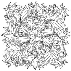 Fototapeta premium coloring book antistress style picture