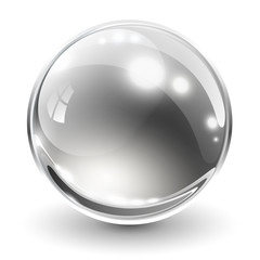 3D glass sphere
