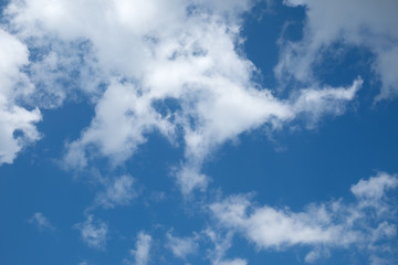 blue sky background with tiny clouds