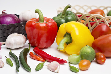 Paprika, chili and other cooking ingredients
