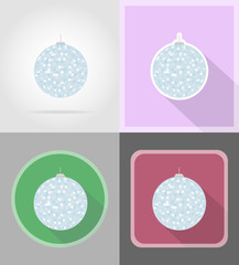 Fototapeta na wymiar disco ball for celebration flat icons vector illustration