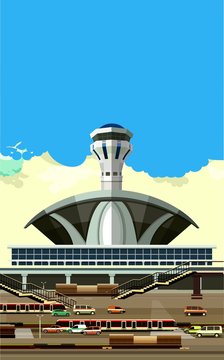 airport building vector illustration
