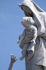 statue notre dame des naufragés à la pointe du raz, Bretagne