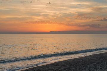 Obraz premium Sea sky after sunset