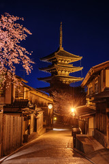 八坂の塔と夜桜