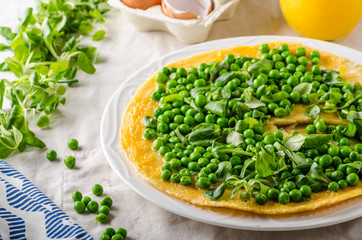 Egg omelet green
