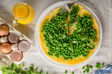 Egg omelet green