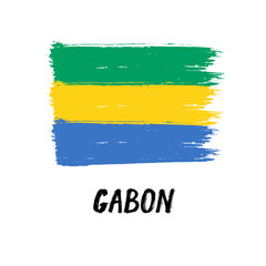 Obraz premium Flag Of Gabon - Grunge