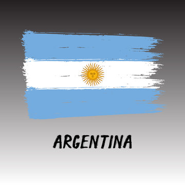 Flag Of Argentina  - Grunge