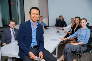 Executive Manager and Team in Meeting Room