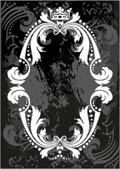 Decorative frame with crown