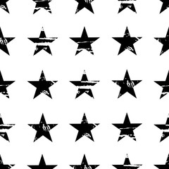 Grunge Stars - Seamless Pattern