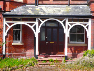 Entrance to empty victorian house UK