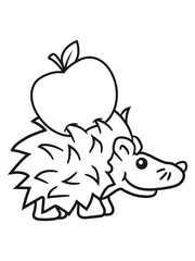 eating apple delicious goad baby comic cartoon sweet little cute hedgehog