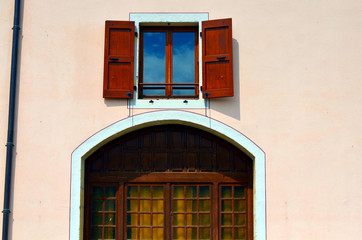 window and arch of a french building