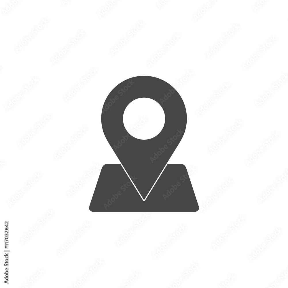 Poster pin map icon, map pointer vector icon