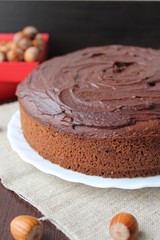 chocolate cake with nuts 