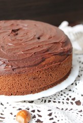 chocolate cake with nuts 