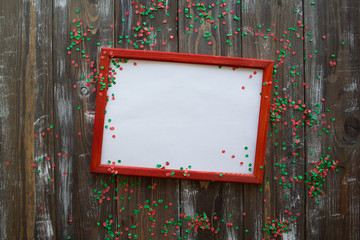 Frame for text. Christmas background