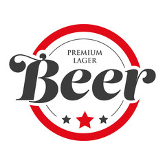 Naklejka premium Vintage Beer logo stamp