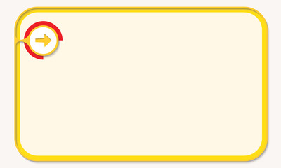 Text box for fill your text and arrow