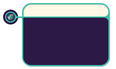 Vector text box for your text and radix symbol