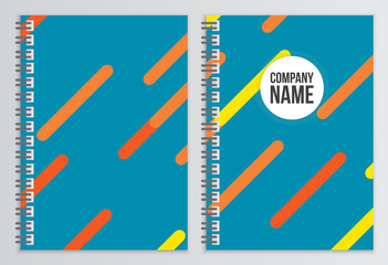 Notebook cover. Corporate identity template. Business stationery