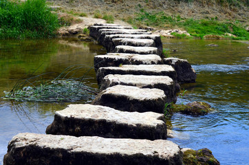 stepstones crossing a small river