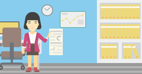 Woman making business presentation.