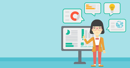 Woman making business presentation.