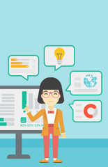 Woman making business presentation.