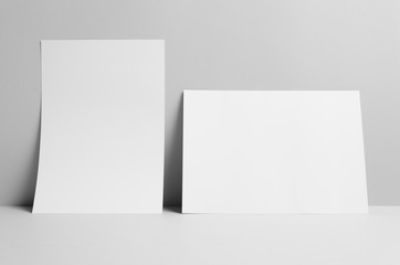 A4 Flyer Mock-Up - Wall Background