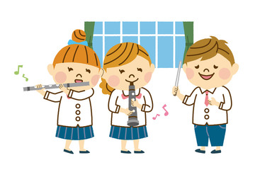 練習する吹奏楽　その2