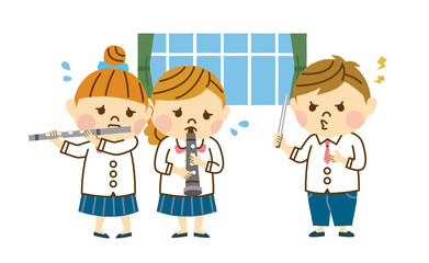 練習する吹奏楽　その1