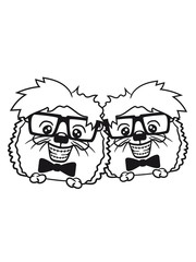 2 friends team few shall fly grin clasp nerd geek smart intelligent stupid freak funny naughty teenager hornbrille hedgehog comic cartoon