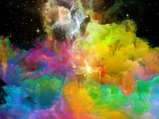Fototapeta na wymiar Emergence of Space Nebula